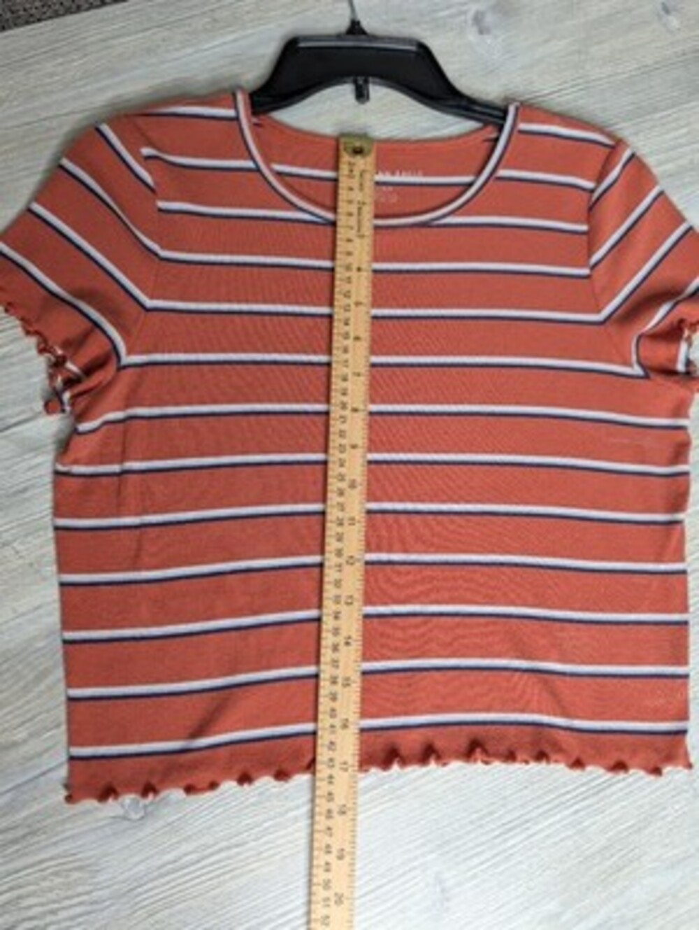 American Eagle Women's Striped Cropped Tank Top Size L